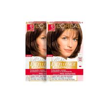 Kit com 2 Tinturas Imedia Exellence 6.1 Louro Escuro Acinzentado