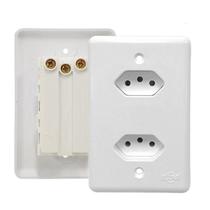 Kit Com 2 Tomada Dupla Monobloco 2P+T 10A IL-201200 Cd.296 Kit Com 2 Tomada Dupla Monobloco 2P+T 10A IL-201200 Cd.296