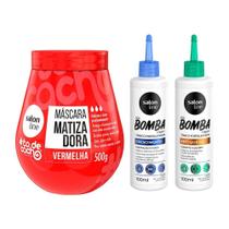 Kit com 2 Tônicos e 1 Máscara, Salon Line, 100ml e 500g