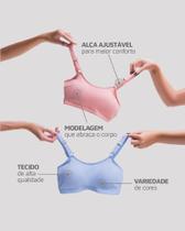 Kit Com 2 Top Confort Romance,Confortável,Esponjas Removíveis.