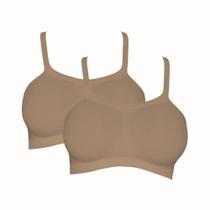 Kit Com 2 Top Sutiã Adulto Sem Costura E Sem Bojo Bandini Hanes Versátil Feminino