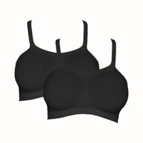 Kit Com 2 Top Sutiã Adulto Sem Costura E Sem Bojo Bandini Hanes Versátil Feminino Kit Com 2 Top Sutiã Adulto Sem Costura E Sem Bojo Bandini Hanes Versátil Feminino