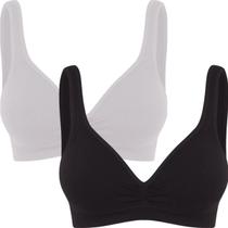 Kit Com 2 Top Sutia Trifil Daily Com Bojo Modelo Sem Costura E Sem Aro