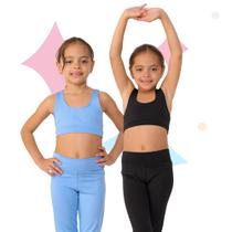 Kit com 2 Tops infantis- JinkingStore para meninas lisa básica