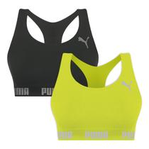 Kit com 2 Tops Sem Costura Com Elastico Fitness Academia Sport Puma