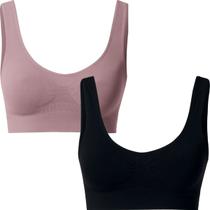 Kit Com 2 Tops Sutiãs Regata Microfibra Sem Bojo She Lingerie Kit Com 2 Tops Sutiãs Regata Microfibra Sem Bojo She Lingerie