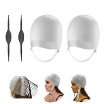 Kit com 2 Toucas Para Mechas Luzes Siliconada Com Agulha Profissional Dompel