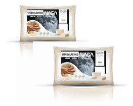 Kit Com 2 Travesseiro Nasa Viscoelástico Alto Super Macio Kit Com 2 Travesseiro Nasa Viscoelástico Alto Super Macio