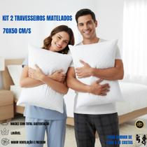 Kit com 2 Travesseiros Laváveis Matelados 70x50 cm Toque Suave e Apoio Ideal Kit com 2 Travesseiros Laváveis Matelados 70x50 cm Toque Suave e Apoio Ideal