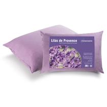 Kit com 2 Travesseiros Lilás de Provence 50x70cm Aromaterapia Lavanda - O Travesseiro