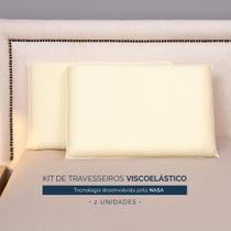 Kit com 2 Travesseiros Viscoelásticos NASA Kit com 2 Travesseiros Viscoelásticos NASA