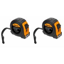 Kit com 2 trena curta elastica 5 mx 18mm estojo embor sparta