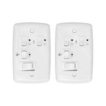 Kit com 2 trio controle p/2 lâmpadas c/capacitor