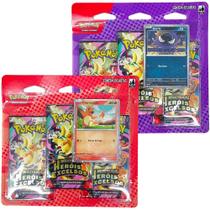 Kit com 2 Triple Pack Pokémon Mega Evolução Heróis Excelsos Charmander e Gastly Copag - 196214150324