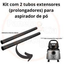 Kit com 2 Tubos Prolongadores (extensores) para aspirador de pó de 32mm Kit com 2 Tubos Prolongadores (extensores) para aspirador de pó de 32mm