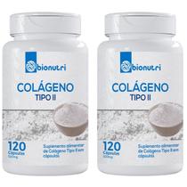 Kit Com 2 Un Colágeno Tipo 2 Articulação 240 Cáps Bionutri Americano Vitaminas C E B1 B3 B6 B12 Pro Expert Sem Glúten ii Zero Lactose Mix Natural