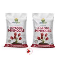 Kit Com 2 Un - Vermicomposto Húmus De Minhoca Vitaplan 2kg Kit Com 2 Un - Vermicomposto Húmus De Minhoca Vitaplan 2kg