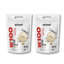 Kit Com 2 Un Whey Protein W100 Refil 900g Nutrata