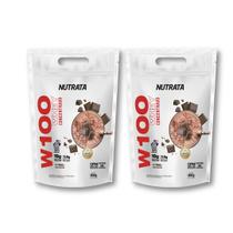 Kit Com 2 Un Whey Protein W100 Refil 900g Nutrata