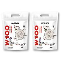 Kit Com 2 Un Whey Protein W100 Refil 900g Nutrata