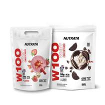 Kit Com 2 Un Whey Protein W100 Refil 900g Nutrata