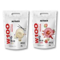 Kit Com 2 Un Whey Protein W100 Refil 900g Nutrata