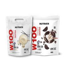 Kit Com 2 Un Whey Protein W100 Refil 900G Nutrata