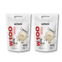 Kit Com 2 Un Whey Protein W100 Refil 900G Nutrata