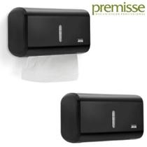 Kit com 2 Uni Dispenser Papel Toalha Urban Compact Premisse - Preto