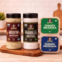 Kit com 2 unid. Sal de Parrilla Sabores 500g e 2 unid. Farofas 190g - Gonzalo Kit com 2 unid. Sal de Parrilla Sabores 500g e 2 unid. Farofas 190g - Gonzalo