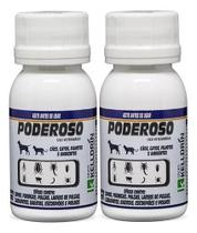 Kit com 2 Unidades Controle de Carrapatos Poderoso Veterinario Anti-sarna Para Cães e Gatos