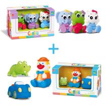 Kit com 2 Unidades de Coleçao Cuties - Brinquedos De Vinil Para Bebê - A partir de 3 Meses