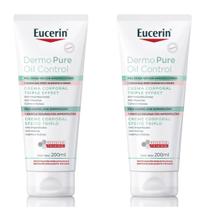 Kit com 2 Unidades de Creme Corporal Eucerin Dermo Pure Oil Control Efeito Triplo 200ml