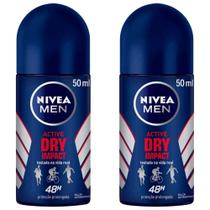 Kit com 2 Unidades de Desodorante Nivea Rollon Dry Impact 50Ml - Nivea For Men Kit com 2 Unidades de Desodorante Nivea Rollon Dry Impact 50Ml - Nivea For Men