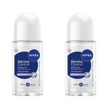 Kit com 2 Unidades de Desodorante Roll-On Nivea Derma Control Restaura 50ml