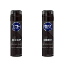 Kit com 2 Unidades de Nivea Men Deep Espuma De Barbear 200ml