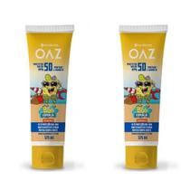 Kit com 2 Unidades de Oaz Protetor Solar Bob Esponja Corpo E Rosto 50fps 125ml