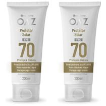 Kit com 2 Unidades de Oaz Protetor Solar para Corpo E Rosto 70fps 200ml