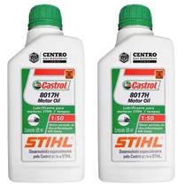 KIT Com 2 Unidades de Óleo 2 Tempos Castrol Stihl 500ml Para Roçadeiras, Motosserras e Motobombas