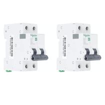Kit com 2 unidades Disjuntor Bipolar 2p C20 Easy9 Schneider Ez9f33220 Kit com 2 unidades Disjuntor Bipolar 2p C20 Easy9 Schneider Ez9f33220