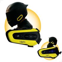 Kit Com 2 Unidades Fone Comunicador Para Capacete Moto Sem Fio Bluetooth Completo