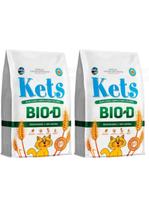 Kit com 2 Unidades - Granulado Sanitario para Gatos Kets Bio-d Super Premium 3 Kg