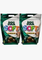 Kit com 2 unidades Ração para Cães Dog Star Soft Macio 700gr (Sem Corante)