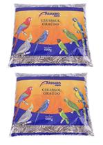 Kit com 2 Unidades Ração PF para Pássaros Girassol Graúdo