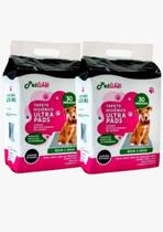 Kit com 2 unidades Tapete Higiênico para Cães de Carbono Ultra Padas 60x60cm - Embalagem com 30 Unidades