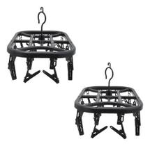 Kit Com 2 Varal Preto Para calcinha Cuecas Meias 1616 32 Prendedores