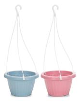 Kit Com 2 Vasos 3L Para Pendurar Com Hastes Plantas E Flores