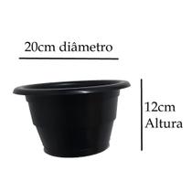 Kit com 2 vasos coloridos pequeno redondo plástico cor preto - Buteco e Decor