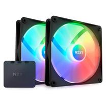 Kit com 2 Ventoinhas NZXT F140RGB Core, 140mm, RGB, Preto - RF-C14DF-B1