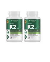 Kit com 2 Vitamina K2 Mk7 120 Cápsulas 500 mg Menaquinona 7 1 frasco - Floral Ervas Kit com 2 Vitamina K2 Mk7 120 Cápsulas 500 mg Menaquinona 7 1 frasco - Floral Ervas